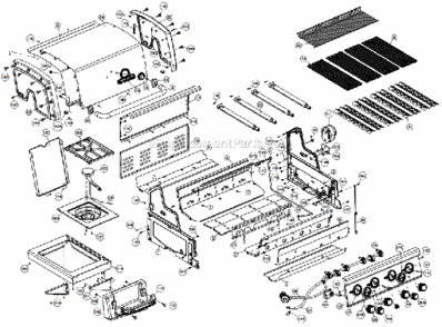 Page A Diagram and Parts List for 9565-44  Broil King Grill